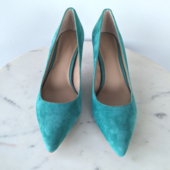Ann Taylor Mila Jade Green Suede Pumps - Picture 4 of 11